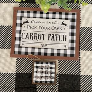 Farmhouse Buffalo Plaid Easter Signs